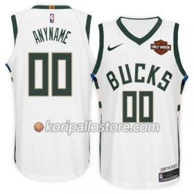 Milwaukee Bucks Custom Nike 2017-18 Valkoinen Miesten Pelipaidat Swingman 